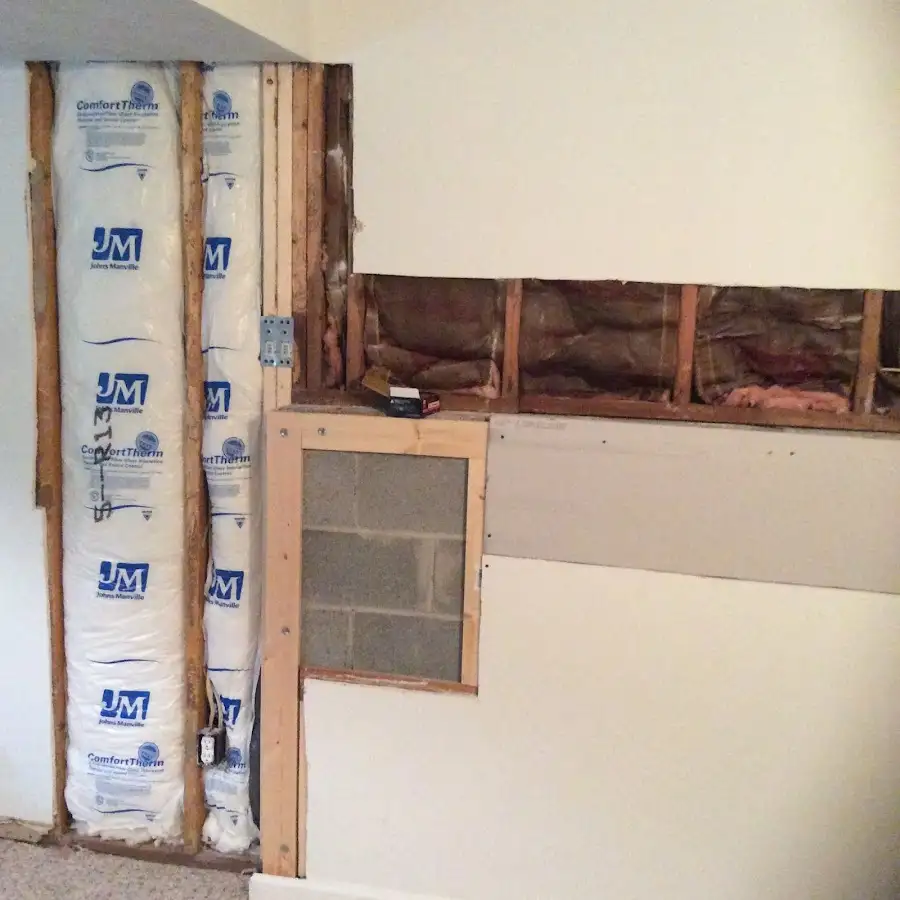 Wall insulation replacement during Contents Cleaning & Restoration in Fraser